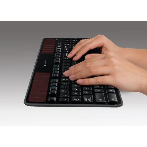 Clavier D'ordinateur Clavier solaire - Sans fil - Logitech - K750 - AZERTY - Noir