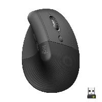 Clavier - Souris - Webcam Souris Sans Fil - LOGITECH - Lift Ergonomique Verticale - Bluetooth ou récepteur USB Logi Bolt - Silencieuse - Graphite