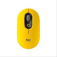 Clavier - Souris - Webcam Souris Sans Fil Logitech POP Mouse avec Emojis Personnalisables. Bluetooth. USB. Multidispositifs - Jaune