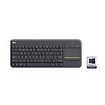 Clavier TV - Sans fil - Logitech - K400 Plus - Pavé tactile - AZERTY - Noir