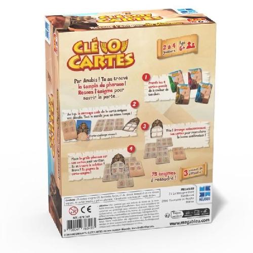 Jeu De Societe - Jeu De Plateau CLE'O'Cartes. Jeu de réflexion et stratégie pour Les Petits et Les Grands. Des 6 Ans. De 1 a 4 Joueurs. 678349. Megableu