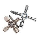 Cle universelle en croix 92mm compatible avec toutes les armoires et systemes de fermeture standards