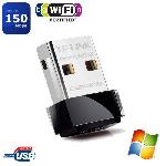 Clé WiFi Puissante - TP-LINK - N150 Mbps - Nano adaptateur USB wifi. dongle wifi - Compatible Win 10/8.1/8/7/XP/Vista - TL-WN725N
