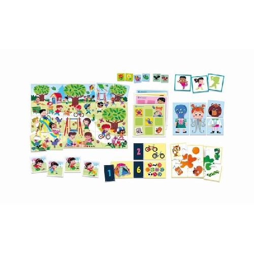 Jeu D'apprentissage Clementoni - Coffret de 8 jeux en 1 - Jeux éducatifs formes. couleurs. nombres. quantités - Dés 3 ans