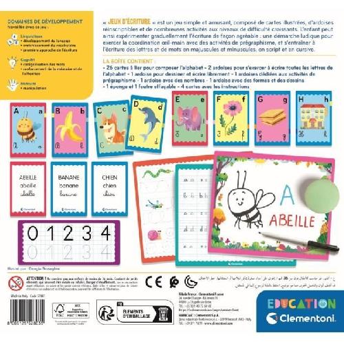 Jeu D'apprentissage Clementoni - Coffret Jeux d'écriture - 23 activités - Dés 4 ans