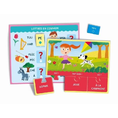 Jeu D'apprentissage Clementoni - Coffret Jeux de lecture - Jeux d'association et de reconnaissance - Dés 4 ans