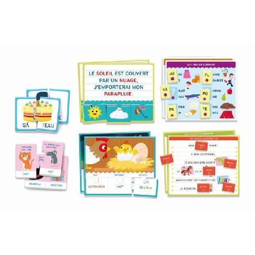 Jeu D'apprentissage Clementoni - Coffret Jeux de lecture - Jeux d'association et de reconnaissance - Dés 4 ans