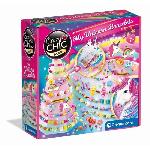 Clementoni - Crazy Chic - Coffret créatif Licorne - Créer tes bracelets en perles colorés avec charms et pompoms - Dés 7ans