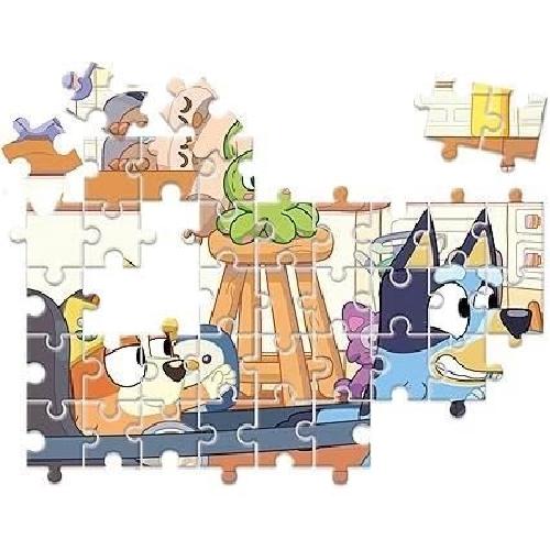 Jeu D'apprentissage Clementoni - Edukit - Bluey - Coffret apprentissage 4 en 1 - 2 puzzles. 1 mémo. 1 jeu de 6 cubes - Fabriqué en Italie - Dés 4ans