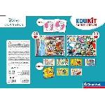 Jeu D'apprentissage Clementoni - Edukit - Disney - Coffret apprentissage 4 en 1 - 2 puzzles. 1 mémo. 1 jeu de 6 cubes - Fabriqué en Italie - Dés 4ans