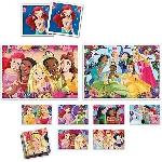 Jeu D'apprentissage Clementoni - Edukit - Disney Princesses - Coffret apprentissage 4 en 1 - 2 puzzles. 1 mémo. 1 jeu de 6 cubes - Fabriqué en Italie