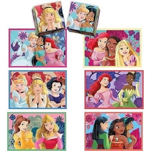 Jeu D'apprentissage Clementoni - Edukit - Disney Princesses - Coffret apprentissage 4 en 1 - 2 puzzles. 1 mémo. 1 jeu de 6 cubes - Fabriqué en Italie