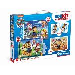 Clementoni - Edukit - Pat'Patrouille - Coffret d'activités préscolaire 4 en 1 - Puzzles. Cubes et Mémo - Fabriqué en Italie