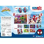 Jeu D'apprentissage Clementoni - Edukit - Spidey -Coffret apprentissage 4 en 1 - 2 puzzles. 1 mémo. 1 jeu de 6 cubes - Fabriqué en Italie - Dés 4ans