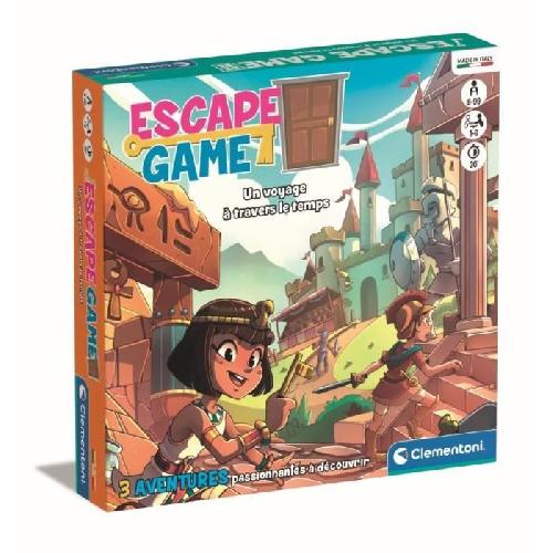 Jeu De Societe - Jeu De Plateau Clementoni - Escape Game voyage dans le temps - 3 aventures - Dés 8 ans