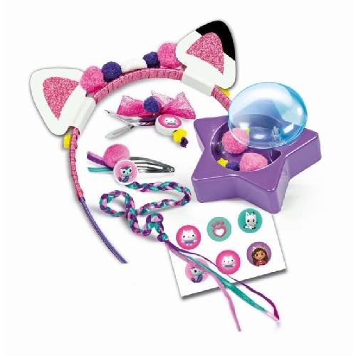 Jeu De Creation Maquillage Clementoni - Gabby et la Maison Magique - Accessoires cheveux - Serre tete a personnaliser - Des 6 ans