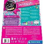 Jeu De Creation Maquillage Clementoni - Kit manucure phosphorescents pour enfant - Vernis. faux ongles et autocollants - Des 7 ans