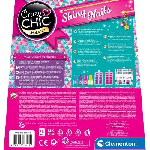 Jeu De Creation Maquillage Clementoni - Kit manucure phosphorescents pour enfant - Vernis. faux ongles et autocollants - Des 7 ans