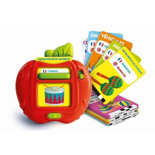 Jeu D'apprentissage CLEMENTONI - Mes 100 premiers mots Bilingue - Jouets éducatifs - 2 modes de jeux : Quiz et découverte - Sons et comptines