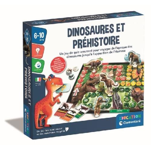 Jeu D'apprentissage Clementoni - Quiz Dinosaures et préhistoire - 3 modes de jeu différents - Dés 6 ans