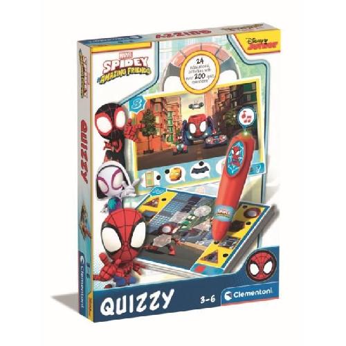 Jeu D'apprentissage Clementoni - Quizzy - Spidey - Jeu interactif avec 200 Quizz + un stylo électronique - Dés 3 ans