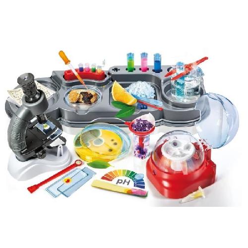 Clementoni - Science & Jeu - Super labo de sciences - Microscope. centrifugeuse. et autres accessoires - Dés 8 ans