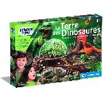 Clementoni - Sciences et jeu - Le monde des dinosaures - Terrarium a creer + 3 figurines dinosaures - Fabrique en Italie