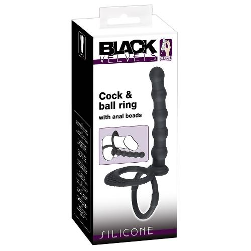 Anneaux et cockrings cockring Black Velvets double penetration