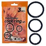 Anneaux et cockrings Cockrings silicone set 3 pcs 3.2cm 4.2cm 5cm