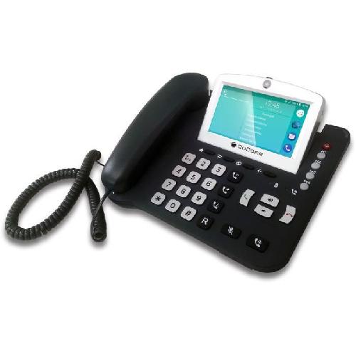 Telephone Fixe - Pack Telephones CoComm F840 Telephone Filaire 4G - Noir