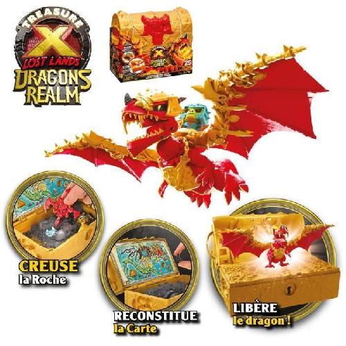 Figurine Miniature - Personnage Miniature Coffre aux Trésors Dragons Realm - MOOSE TOYS - TRESOR X - Coffre interactif avec figurines et trésors