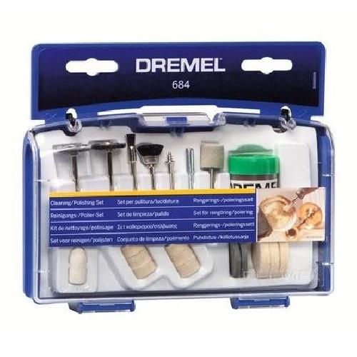 Accessoire - Consommable Machine Outil Coffret 20 accessoires DREMEL 684 -Coffret de nettoyage et polissage pour Outils multi-usages-