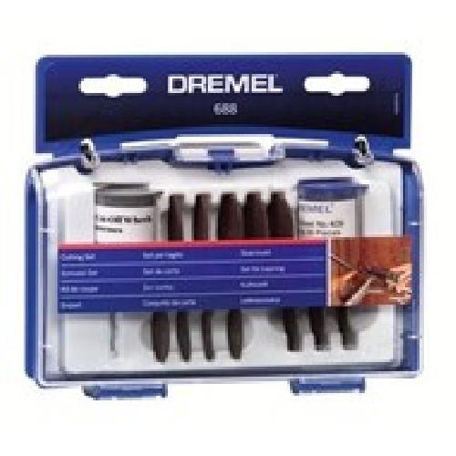 Accessoire - Consommable Machine Outil Coffret 69 accessoires DREMEL 688 - Assortiment de 68 disques a tronconner dans un coffret pratique