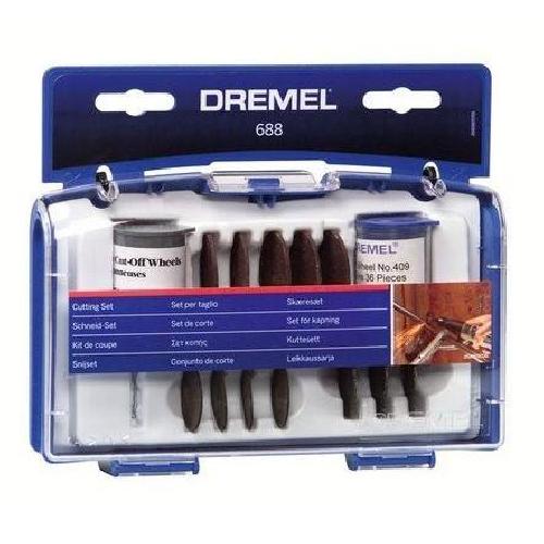 Accessoire - Consommable Machine Outil Coffret 69 accessoires DREMEL 688 - Assortiment de 68 disques a tronconner dans un coffret pratique