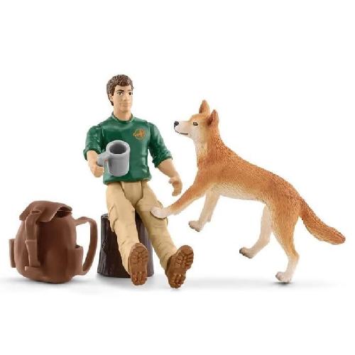 Figurine Miniature - Personnage Miniature Coffret Aventures en Océanie SCHLEICH - Figurines de kangourous et ranger Tom avec accessoires - Gamme Wild Life