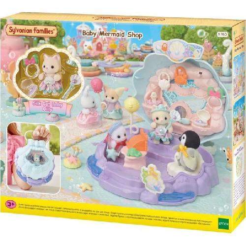 Figurine Miniature - Personnage Miniature Coffret Boutique - SYLVANIAN FAMILIES - Boutique des Sirenes - Accessoires et Poignée Intégrée