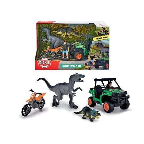 Camion Coffret Chasseur de Dinosaures - Dickie - 1 Figurine Articulee et 2 Dinosaures Inclus