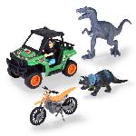 Camion Coffret Chasseur de Dinosaures - Dickie - 1 Figurine Articulee et 2 Dinosaures Inclus