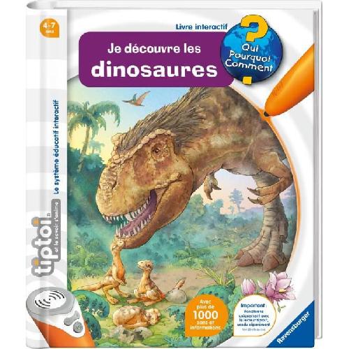 Livre Electronique Enfant - Livre Interactif Enfant Coffret complet tiptoi Ravensburger Je découvre les dinosaures