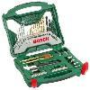 Coffret Consommable Set mixte vissage-percage Bosch - Coffret X-Line Titane de forets et d'embouts de vissage. 50 pieces