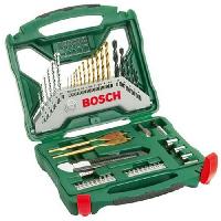 Coffret Consommable Set mixte vissage-perçage Bosch - Coffret X-Line Titane de forets et d'embouts de vissage. 50 pieces