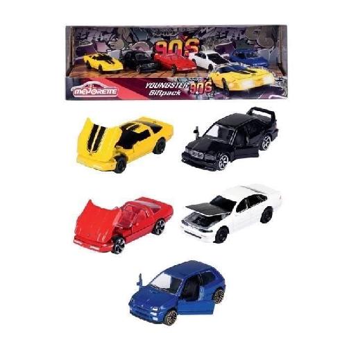 Vehicule Pour Circuit Miniature Coffret de 5 voitures Majorette Youngster annees 1990 a roue libre