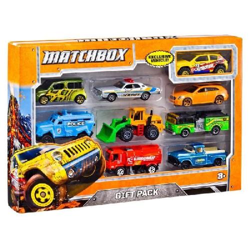 Vehicule Pour Circuit Miniature Coffret de 9 petites voitures Matchbox - Modele aléatoire - Des 3 ans - Multicolore