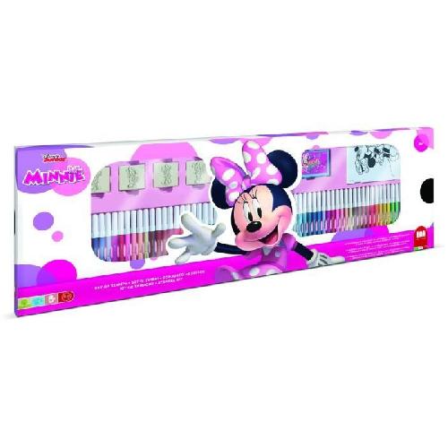 Jeu De Tampon Coffret de coloriage - MULTIPRINT - 18866 - 60 feutres - 4 tampons - Minnie Mouse