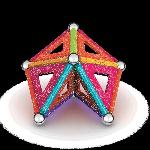 Jeu D'assemblage - Jeu De Construction - Jeu De Manipulation Coffret de construction - GEOMAG - Glitter Panels - 35 pieces - Magnetique - Plastique recycle