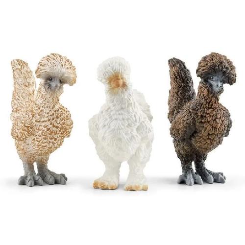 Figurine Miniature - Personnage Miniature Coffret de Figurines Poules - Ferme Jouet et Grange de 3 Pieces avec Figurines Poules. Pour Garçons et Filles - Jouet 3 ans -