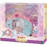 Figurine Miniature - Personnage Miniature Coffret de Jeu - SYLVANIAN FAMILIES - Dressing de Princesse - Carrosse et Fille Lapin Neige