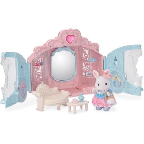 Figurine Miniature - Personnage Miniature Coffret de Jeu - SYLVANIAN FAMILIES - Dressing de Princesse - Carrosse et Fille Lapin Neige