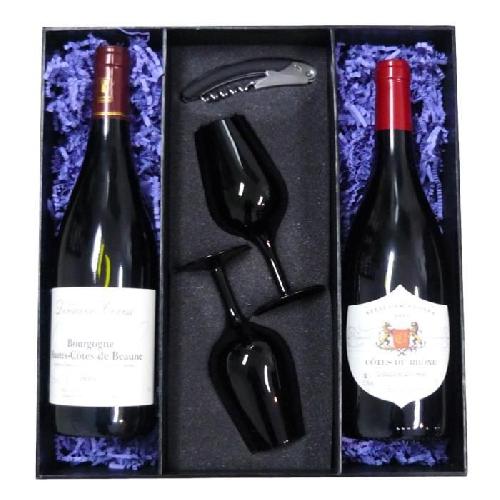 Coffret Cadeau Vin Coffret Degustation Aveugle Rhone vs Bourgogne