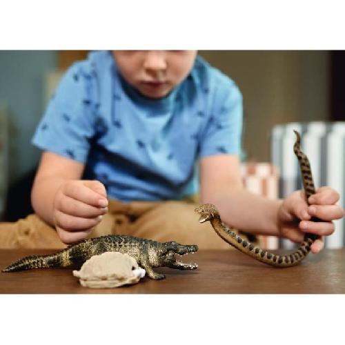 Figurine Miniature - Personnage Miniature Coffret Duel Aligator/Anaconda. figurines animaux sauvages. Schleich 42559 Wild Life. Pour enfant des 3 ans